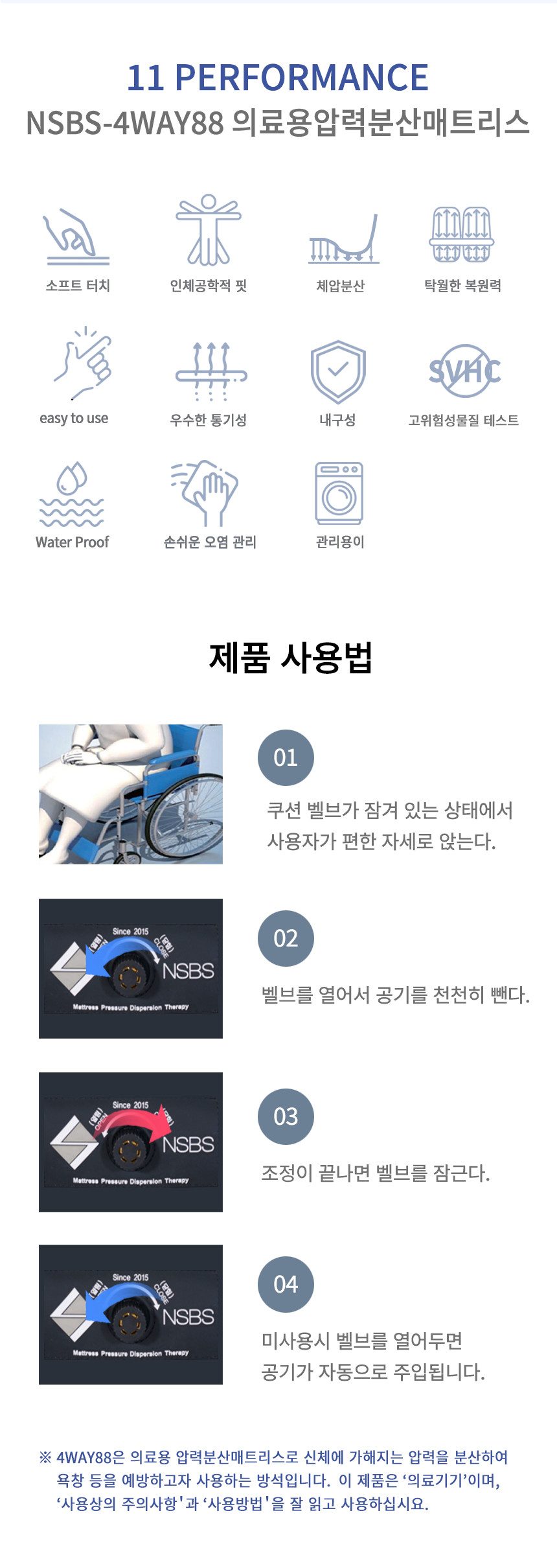욕창예방방석 NSBS-4WAY88 상세 이미지 5