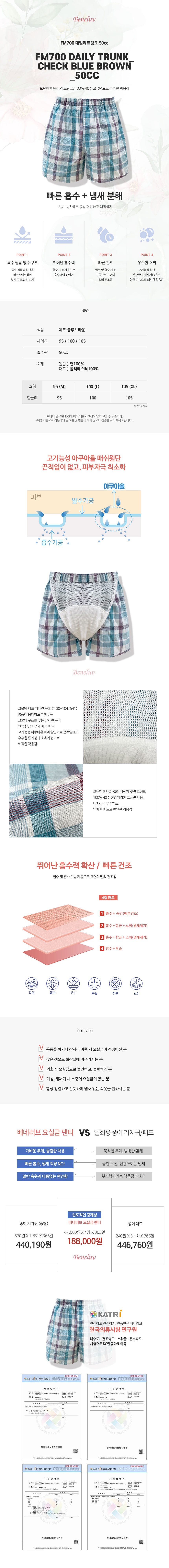 요실금 팬티 FM700 데일리트렁크 상세 이미지 1