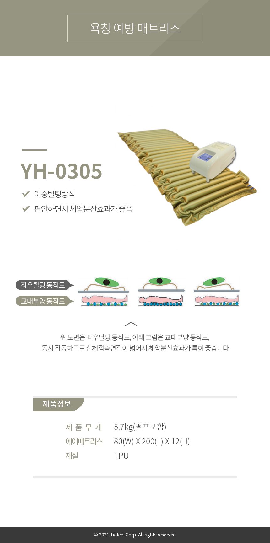 욕창예방 매트리스 보장구 YH-0305 상세 이미지 2